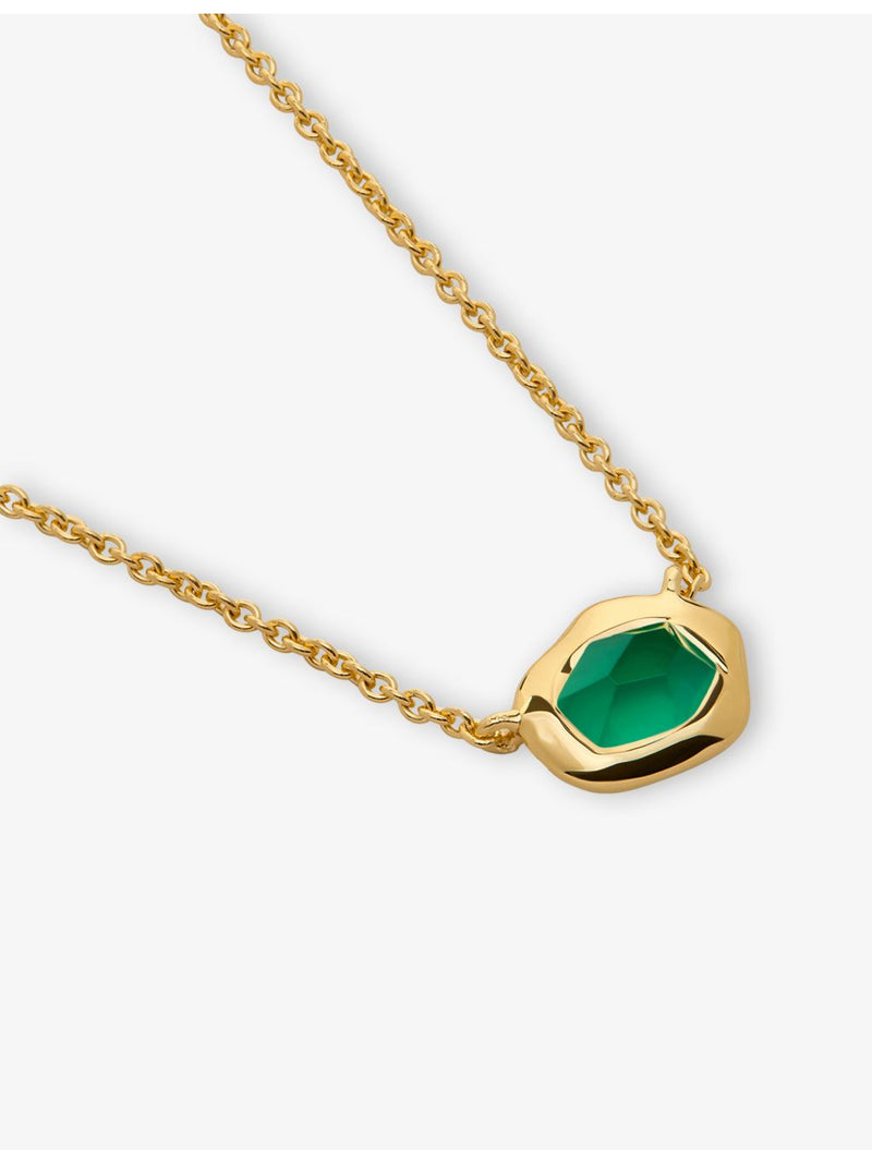 Monica Vinader 18ct yellow-gold vermeil onyx necklace, imported from the UK