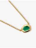 Monica Vinader 18ct yellow-gold vermeil onyx necklace, imported from the UK