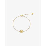 selfridges Monica Vinader Mini Initial Y Stamp 14ct Solid-Gold Chain Bracelet- Buy online at McGrocer