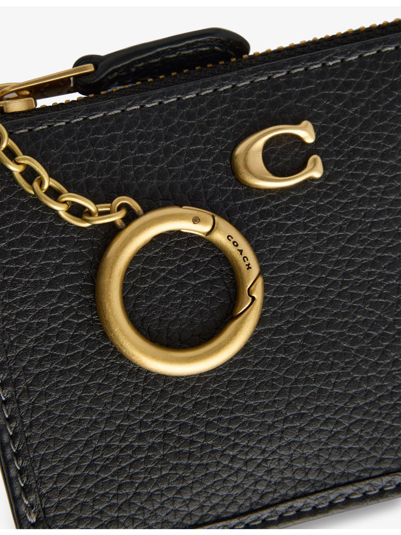 Coach mini leather card holder with zip, UK version