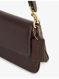 Coach Jet leather shoulder bag with flap-over front (British brand)