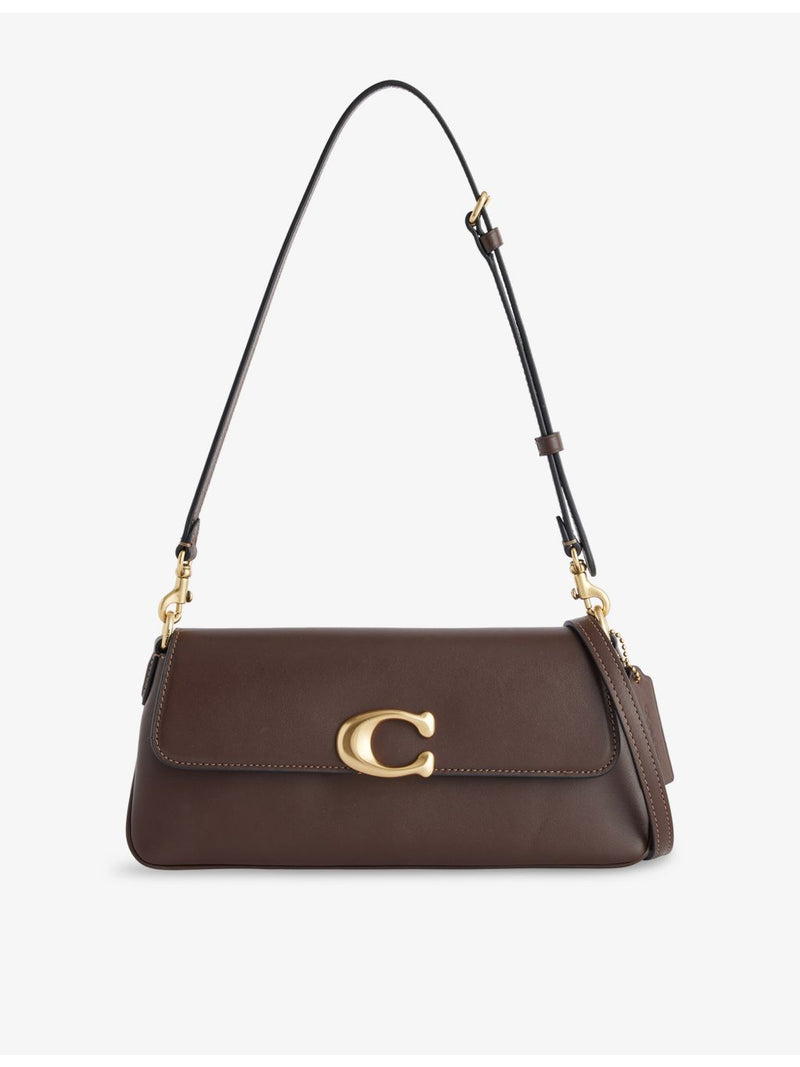 Coach Jet leather shoulder bag with flap-over front (British brand)