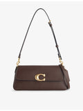 Coach Jet leather shoulder bag with flap-over front (British brand)