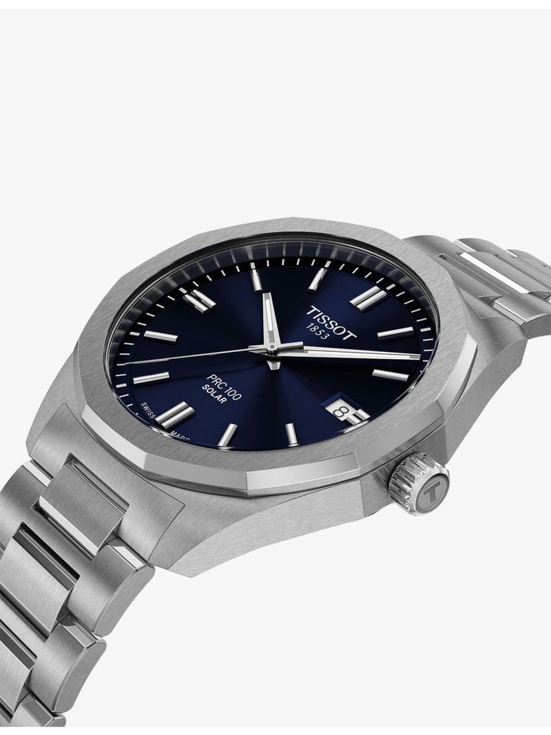 Tissot PRC 100 Solar stainless steel quartz watch 39mm - British product