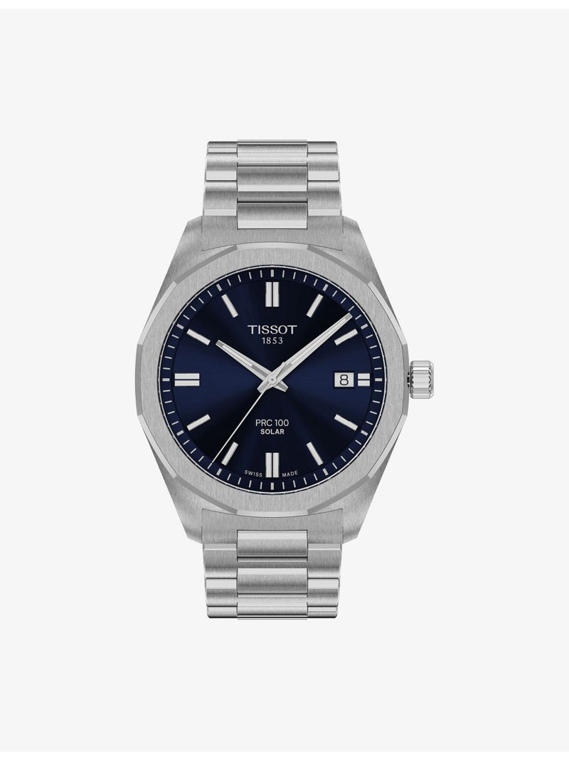 Tissot PRC 100 Solar stainless steel quartz watch 39mm - British product