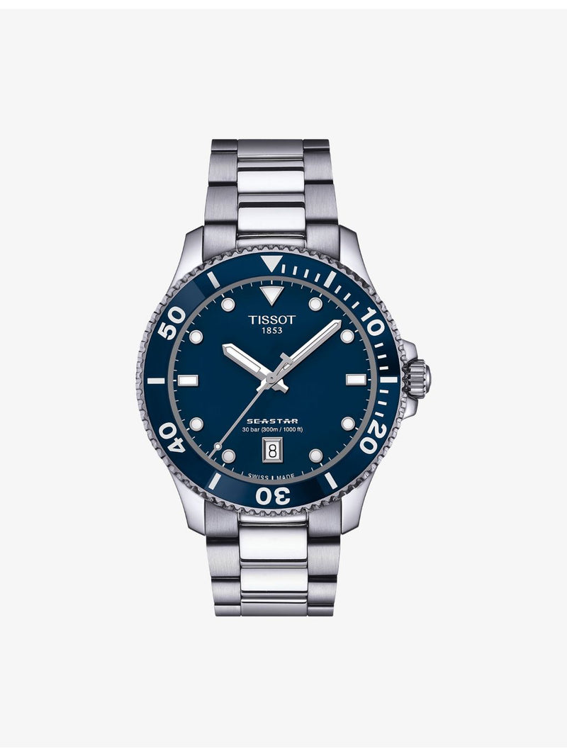 Tissot Seastar 1000 stainless-steel quartz watch 40mm, imported from the UK