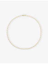 selfridges Monica Vinader Alta Textured 14ct Yellow Gold Necklace- Buy online at McGrocer