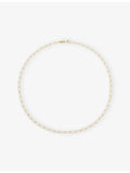 Monica Vinader textured 14ct yellow-gold necklace 45cm, UK version