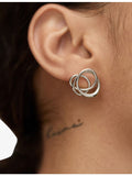 Monica Vinader Nura Wrap sterling silver stud earrings (British brand)