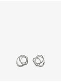 Monica Vinader Nura Wrap sterling silver stud earrings (British brand)