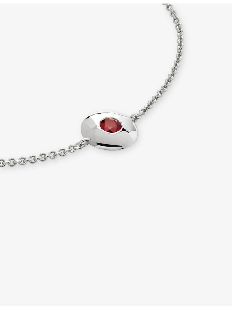Monica Vinader garnet sterling silver bracelet, imported from the UK