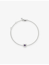 selfridges Monica Vinader February Birthstone Sterling Silver and Amethyst Chain Bracelet 16.3-19.3cm- Buy online at McGrocer