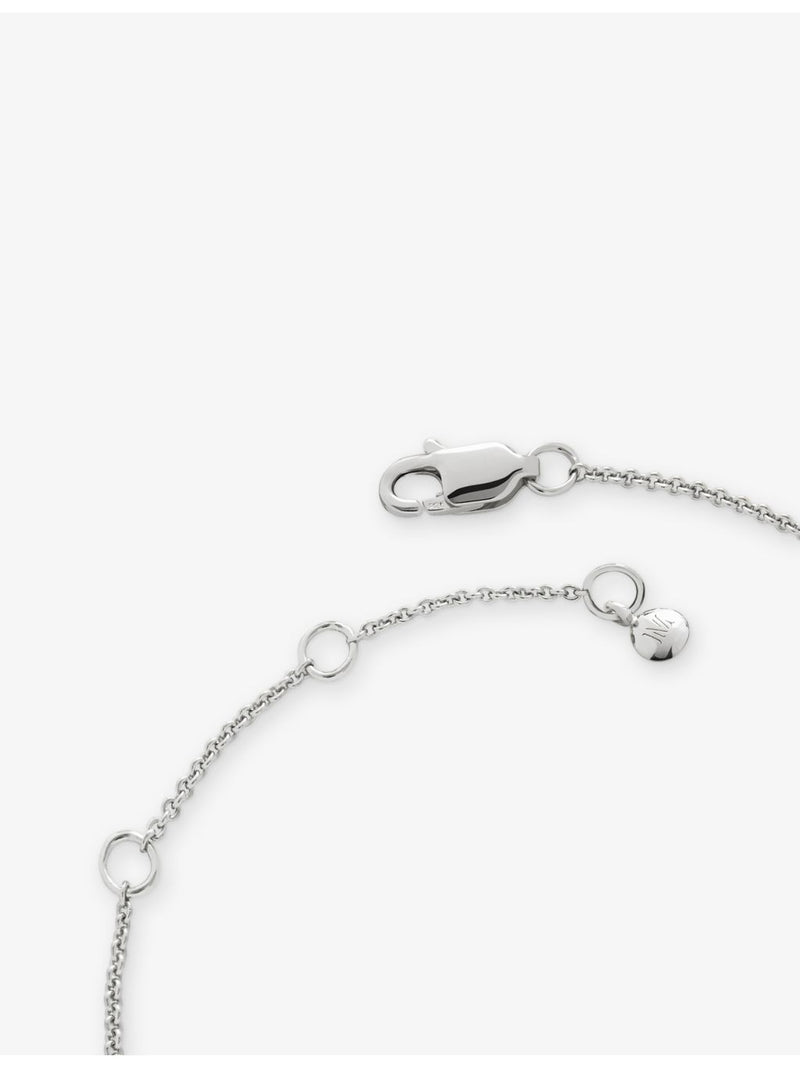 Monica Vinader sterling silver aquamarine chain bracelet, imported from the UK