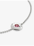 Monica Vinader sterling silver pink tourmaline birthstone bracelet, British brand