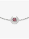 Monica Vinader sterling silver pink tourmaline birthstone bracelet, British brand