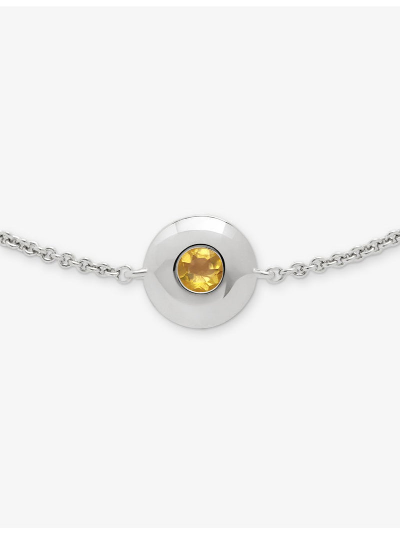 Monica Vinader citrine birthstone bracelet in sterling silver - British product