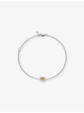 Monica Vinader citrine birthstone bracelet in sterling silver - British product