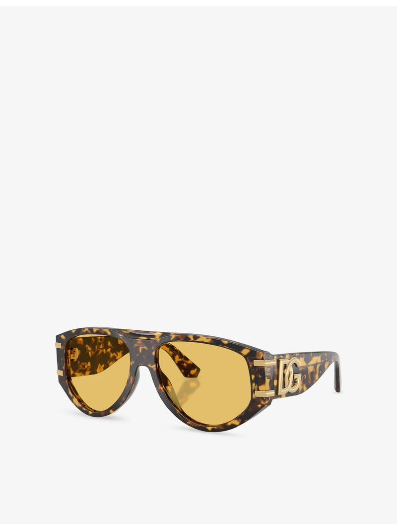 Dolce & Gabbana DG4499 pilot sunglasses in tortoiseshell acetate - British product