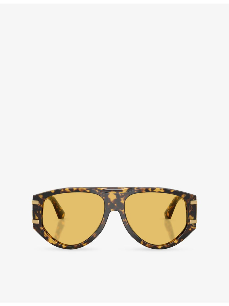 Dolce & Gabbana DG4499 pilot sunglasses in tortoiseshell acetate - British product