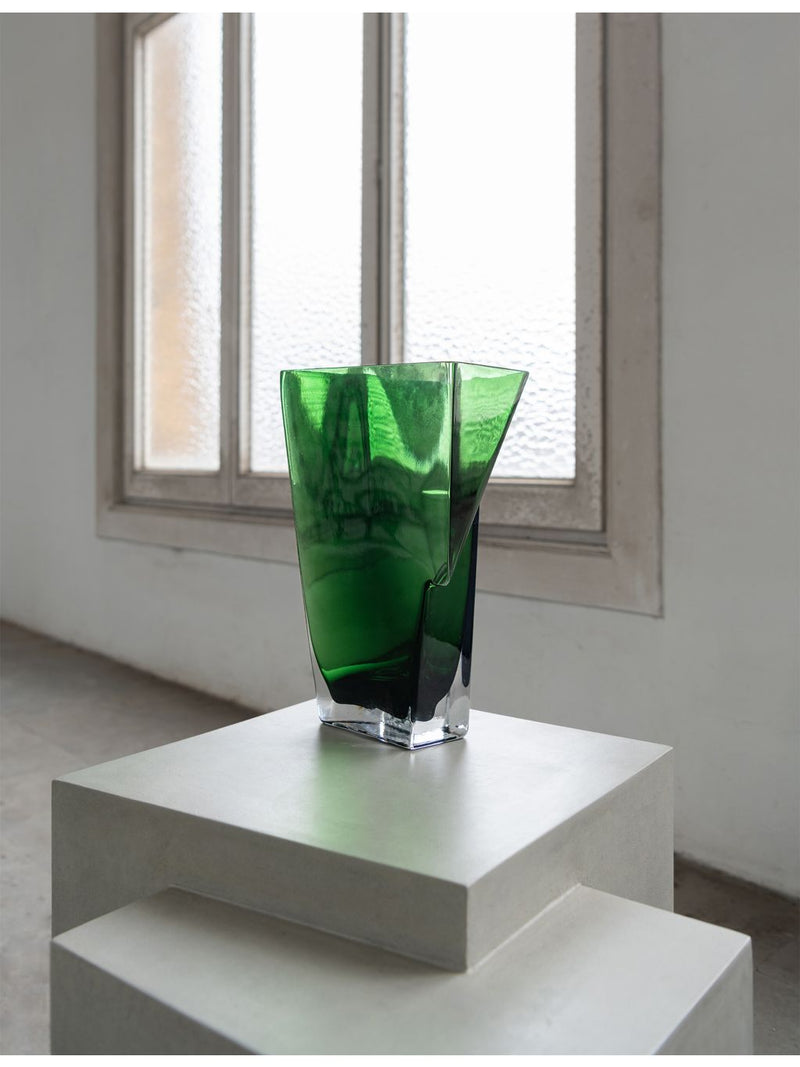 Serax transparent Dunk glass vase 33.5cm, imported from the UK