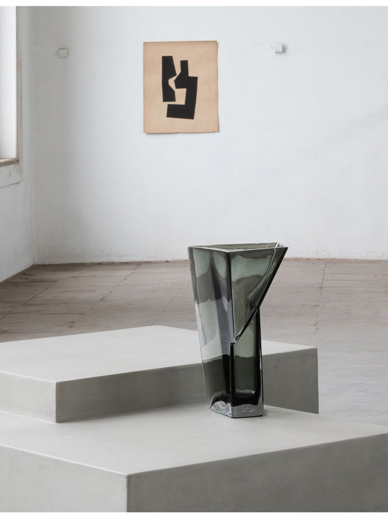 Serax transparent Dunk glass vase 33.5cm, imported from the UK