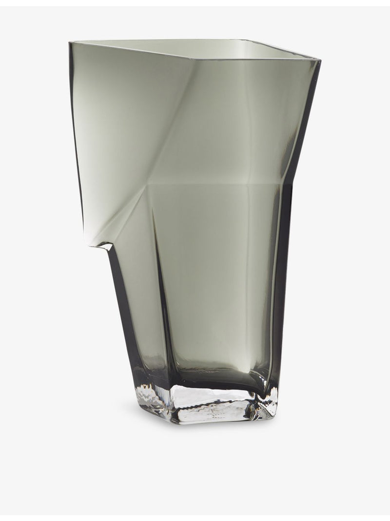 Serax transparent Dunk glass vase 33.5cm, imported from the UK