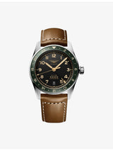 selfridges Longines Spirit Zulu Time Stainless Steel and Leather Automatic Watch 39mm- Buy online at McGrocer