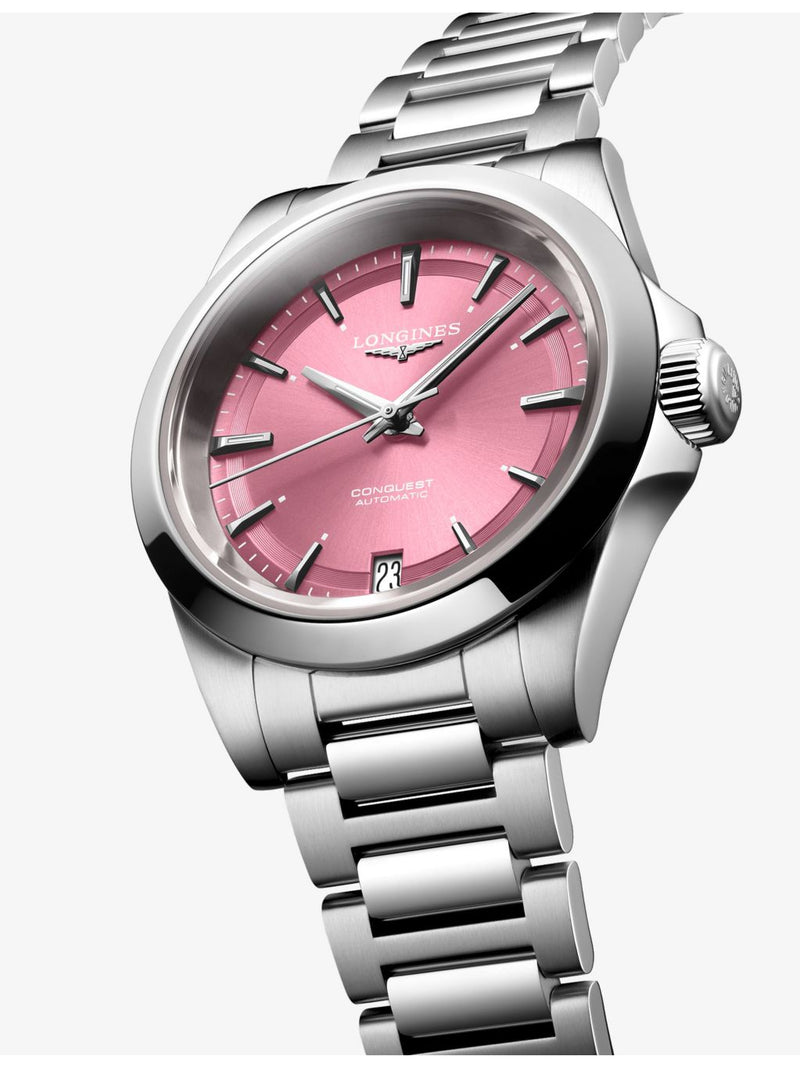 Longines Conquest automatic watch stainless steel 34mm (British brand)