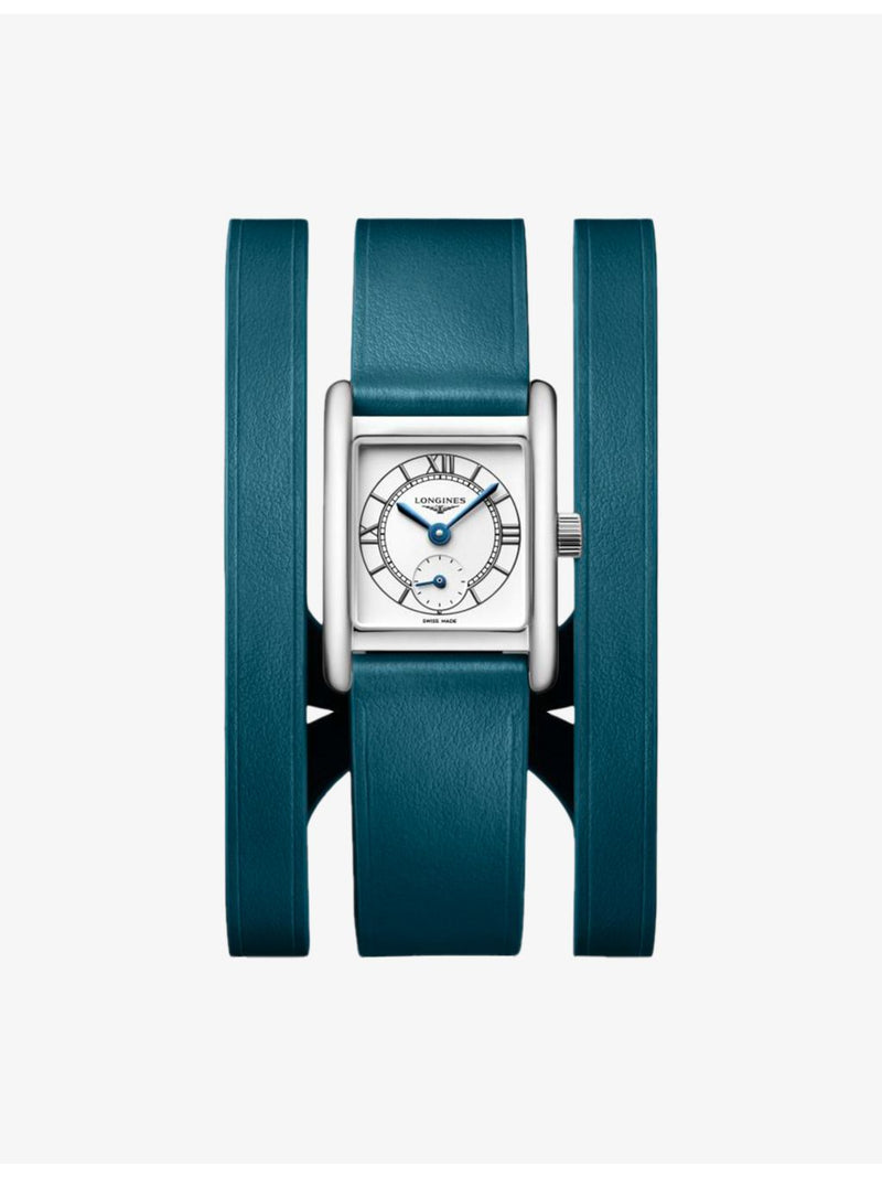 Longines Mini DolceVita quartz watch 21.5mm stainless steel and leather, UK version