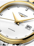 Longines automatic watch yellow PVD diamond 30mm, imported from the UK