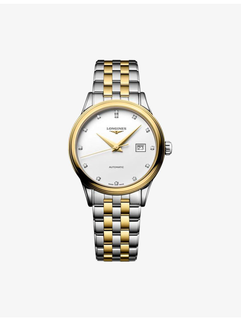 Longines automatic watch yellow PVD diamond 30mm, imported from the UK