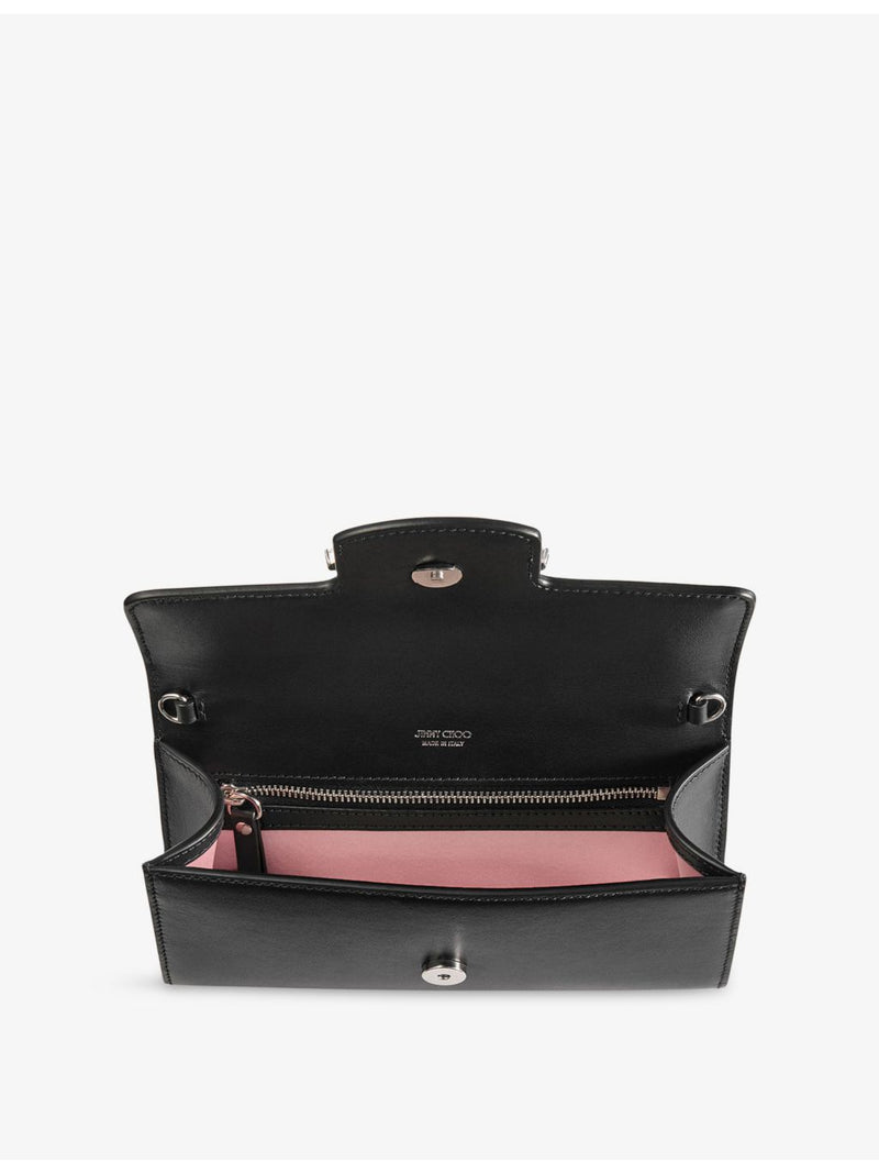 Jimmy Choo Bing leather wallet-on-chain, imported from the UK
