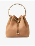 Jimmy Choo Bon Bon suede top-handle bag, imported from the UK