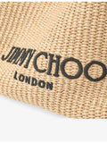 Jimmy Choo raffia and leather large tote bag - British product