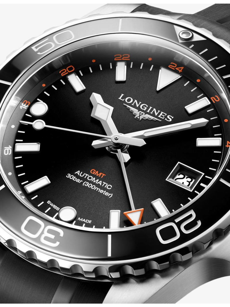 Longines HydroConquest GMT automatic watch 41mm, UK version