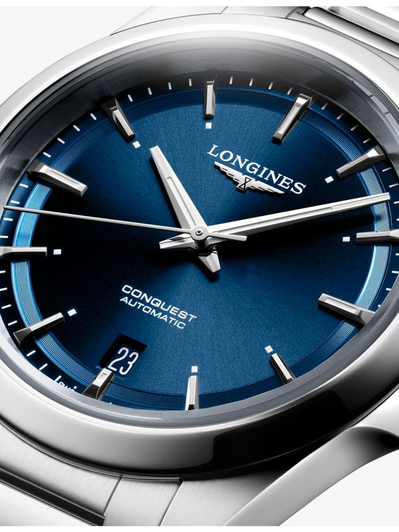Longines Conquest 38mm stainless steel automatic watch, imported from the UK