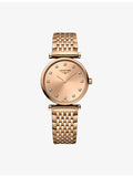 Longines rose PVD diamond quartz watch, 24mm - British product