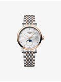 Longines Elegant moonphase watch rose gold diamond 30mm (British brand)