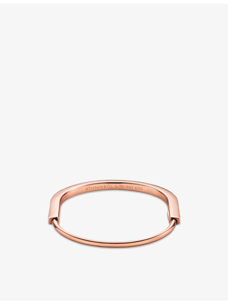 Tiffany Lock bangle 18ct rose gold 1.03ct sapphire (British brand)