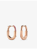 Tiffany Lock small earrings 18ct rose-gold with pink sapphires, imported from the UK
