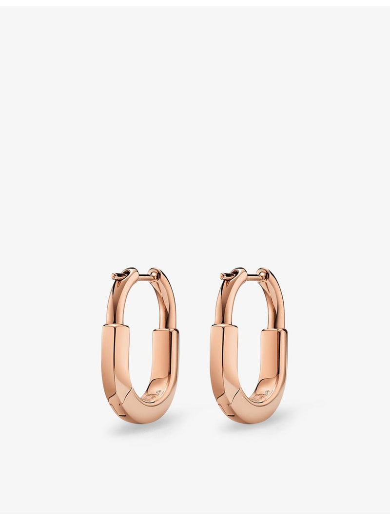 Tiffany Lock small earrings 18ct rose-gold with pink sapphires, imported from the UK