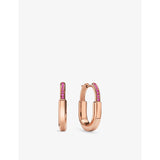 selfridges Tiffany & Co. Tiffany Lock Small 18ct Rose Gold and 0.06ct Sapphire Earrings- Buy online at McGrocer