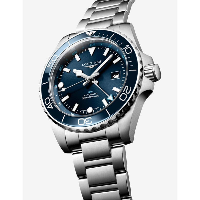 Longines HydroConquest GMT automatic watch 43mm - British product