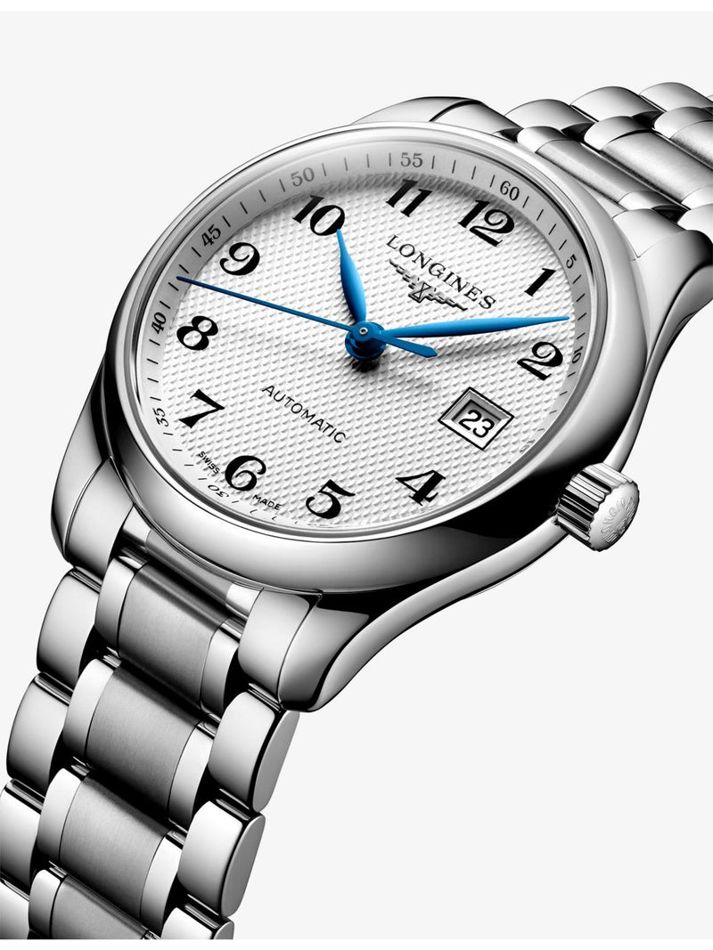 Longines Master Collection 29mm automatic watch with blued steel hands, UK version