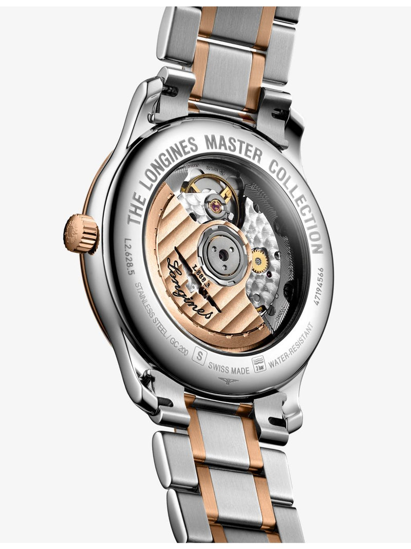 Longines Master Collection rose gold watch with diamond-set dial, UK version