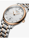 Longines Master Collection rose gold watch with diamond-set dial, UK version