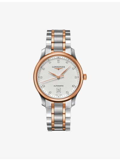 selfridges Longines Master Collection 18ct Rose-Gold, Stainless-Steel And 0.055ct Diamond Automatic Watch- Buy online at McGrocer