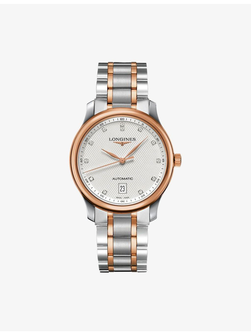 Longines Master Collection rose gold watch with diamond-set dial, UK version