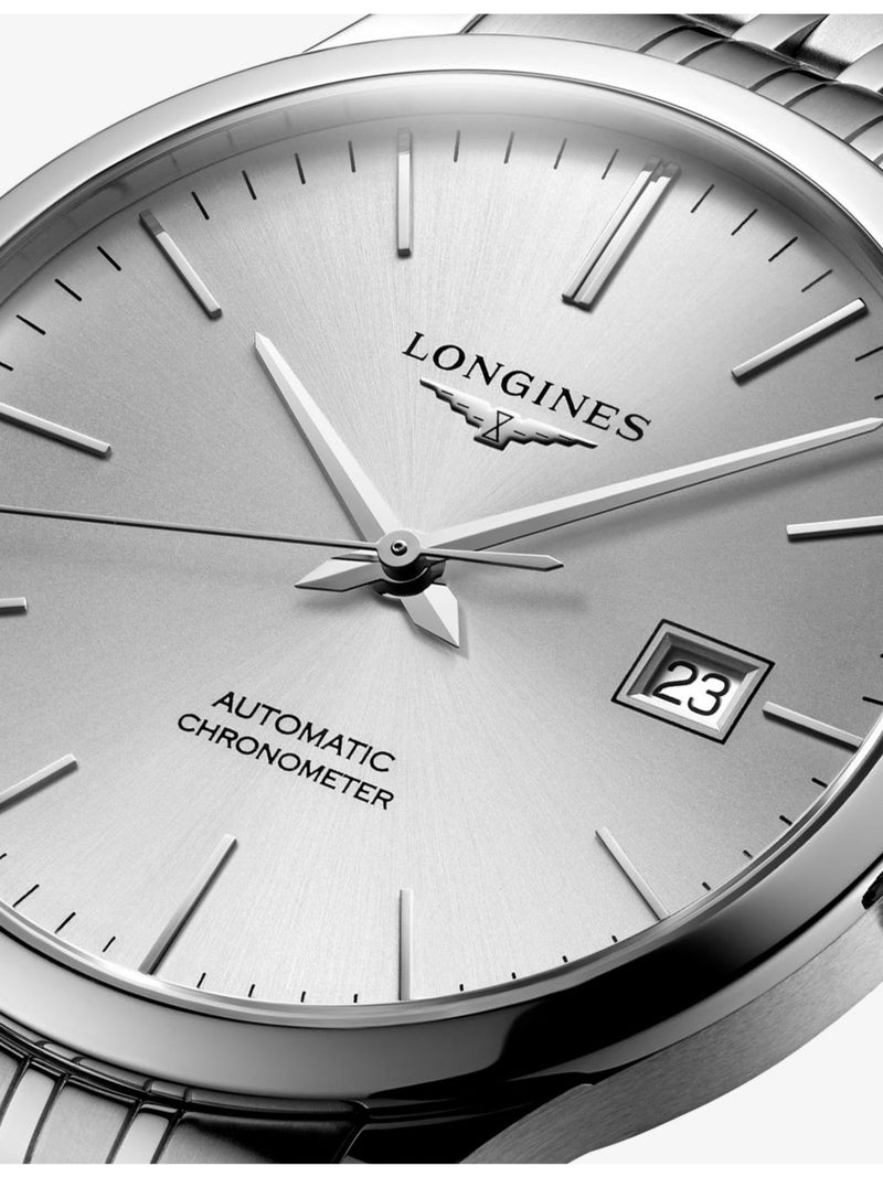 Longines stainless steel watch silver dial 40mm - British product