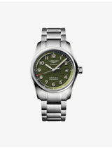 selfridges Longines Spirit Stainless-Steel Automatic Watch Green Dial 40mm- Buy online at McGrocer